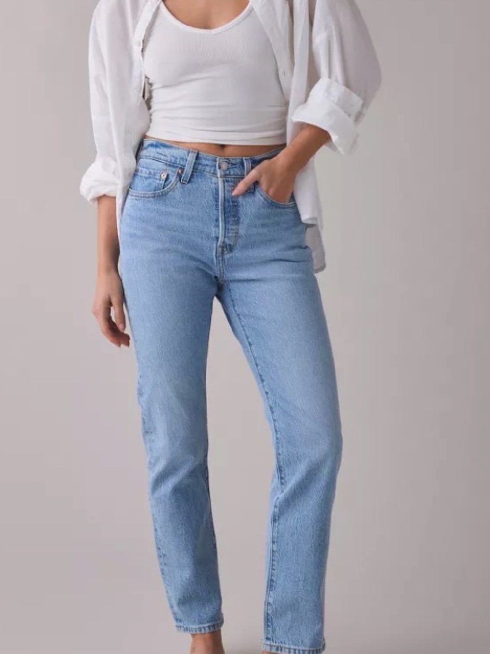 Levi's Women's Light-Medium Blue High Rise Jeans